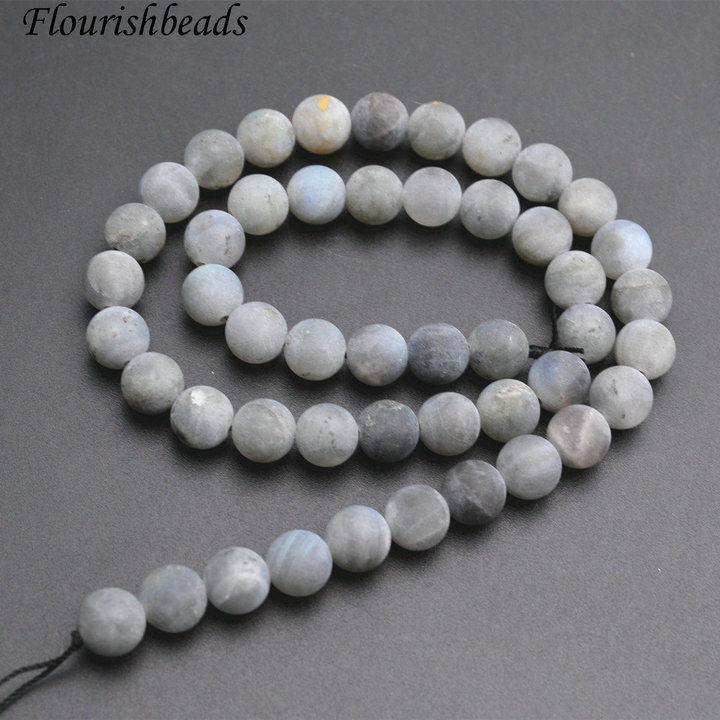 Matte Natural Labradorite Stone Round Beads
