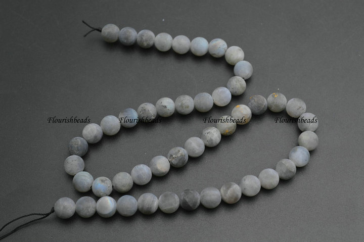 Matte Natural Labradorite Stone Round Beads