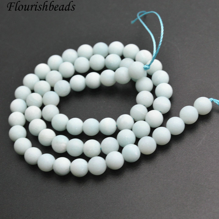 Natural Pure color Amazonite Stone Round Loose Beads