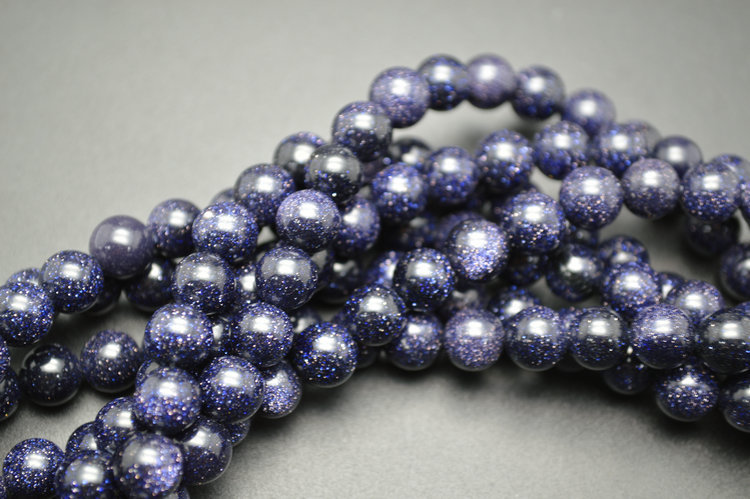 Blue Sandstone Round Loose Beads Wholesale Jewelry making supplies