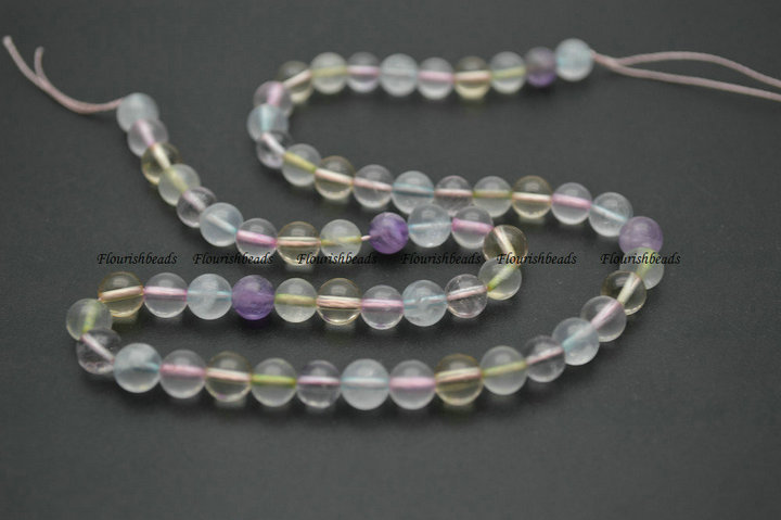 Natural Multi Color Clear Crystal Round Beads