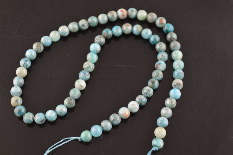 Blue Hemimorphite Stone Round Loose Beads Wholesale Jewelry making supplies