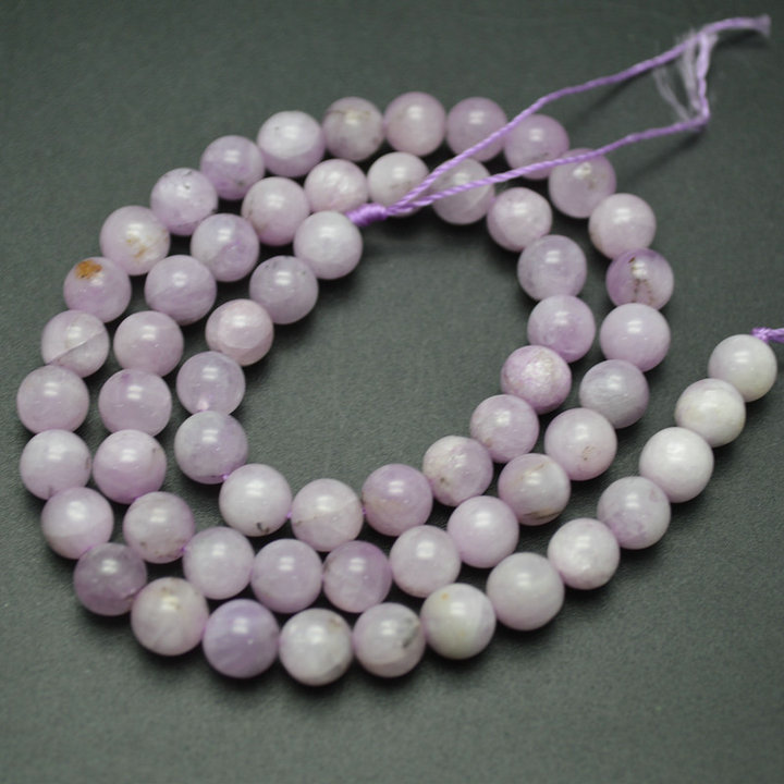 Natural Kunzite Stone Round Loose Beads Wholesale Jewelry making supplies