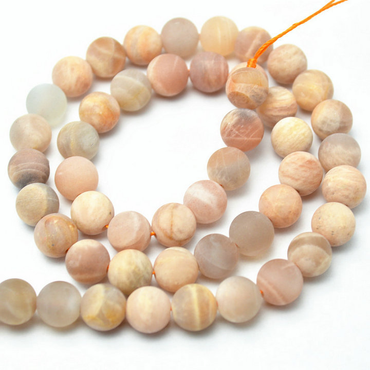 Matte Mix color Sunstone Round Loose Beads Wholesale Jewelry making supplies