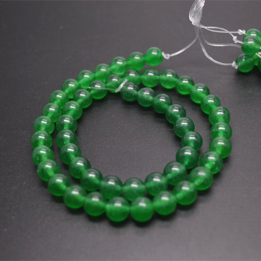 Greem Malai Jade Stone Round Beads