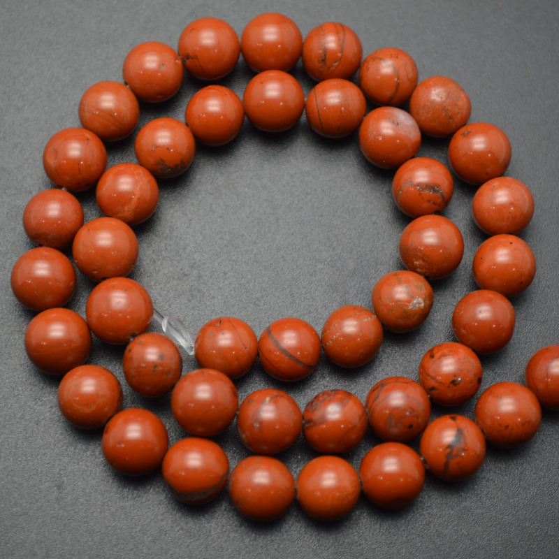 Natural Red Stone Jasper Round Loose Beads