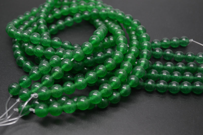 Greem Malai Jade Stone Round Beads