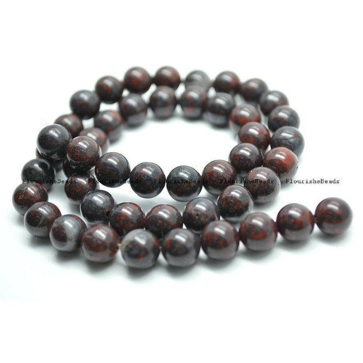 Natural China Brecciated Jasper Stone Round Beads