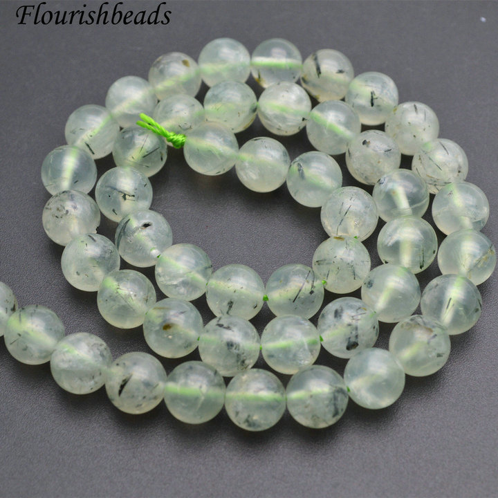 4mm~14mm Natural Prehnite Stone Round Beads