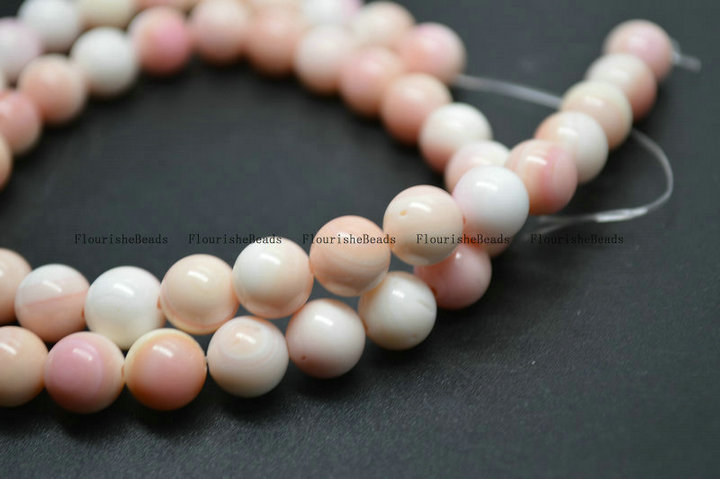 4mm~12mm Natural Pink Shell Round Loose Beads