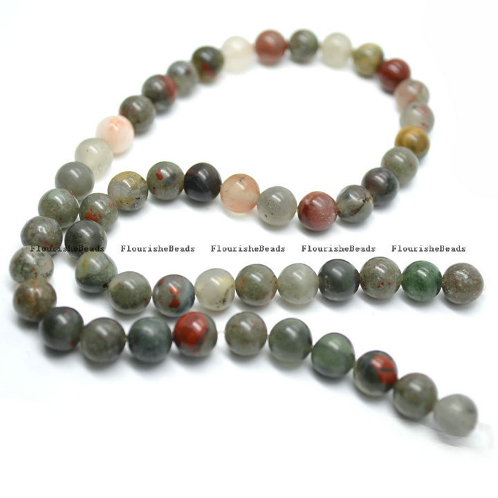 4mm~14mm Natural African Blood Stone Round Loose Beads