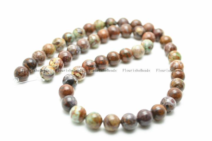 6mm 8mm 10mm Natural Brown African Opal Stone Round Loose Beads