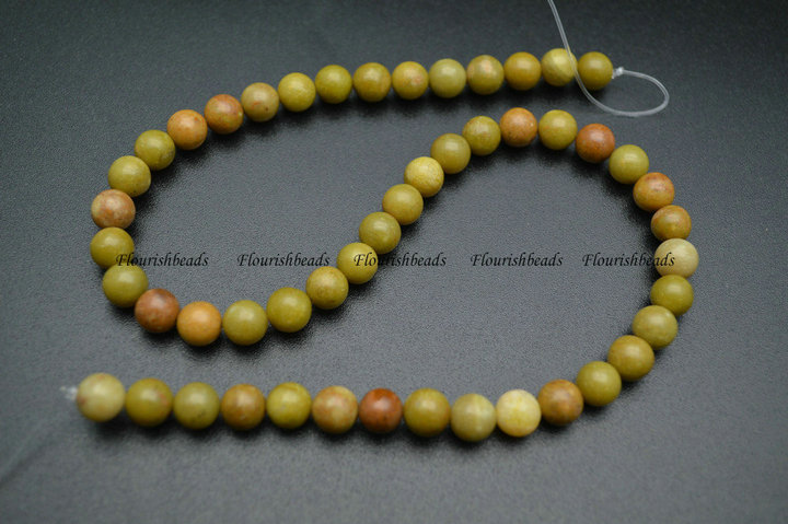 Natural Aust Olive Opal Stone Round Loose Beads