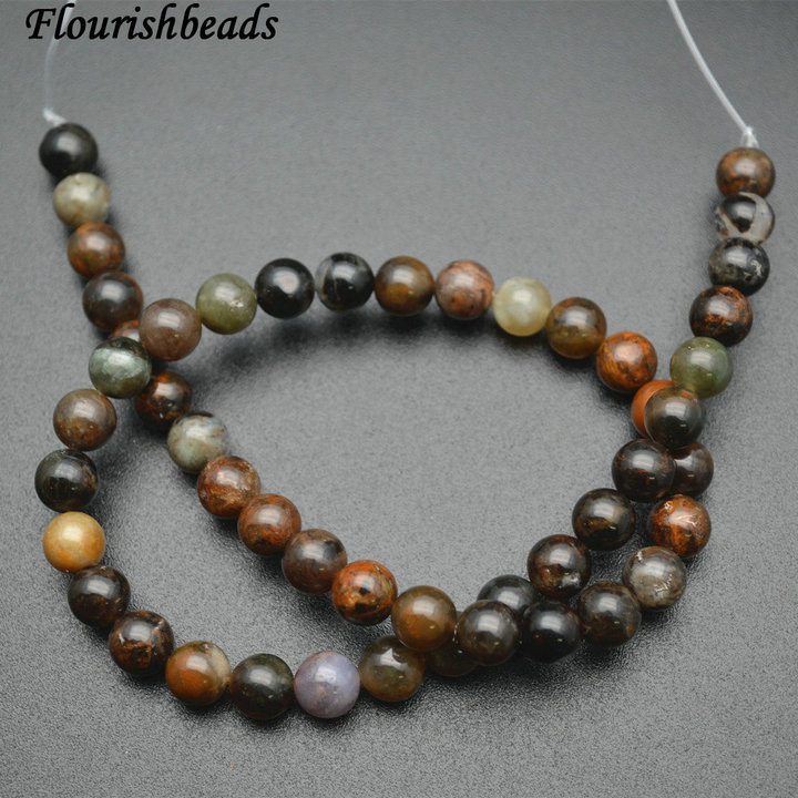 6mm 8mm 10mm Natural Ocean Jade Stone Round Loose Beads