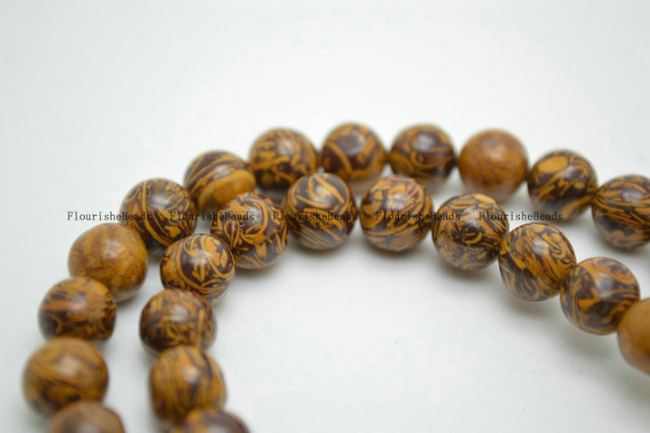 Natural Rubber Stone Round Loose Beads