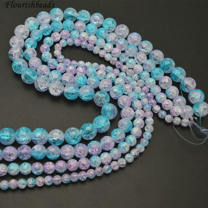 6mm~12mm Yellow Color Crack Crystal Round Loose Beads