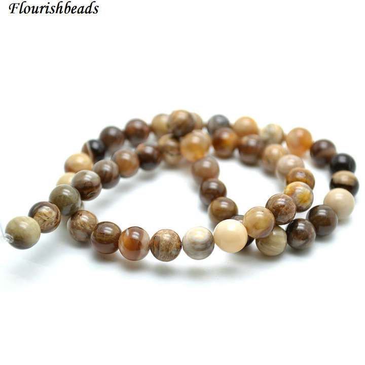 Natural American Wood Opalite Stone Round Loose Beads