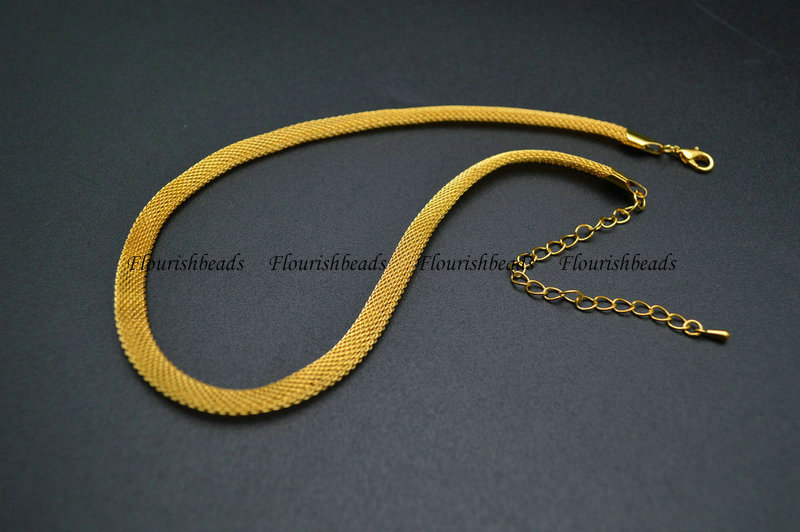 Gold Color Plating Remain Color Snake Chain Lobster Clap Necklace