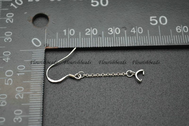 50pc 925 Stering Sliver Dangle With Hooks For DIY Earing  Findlings