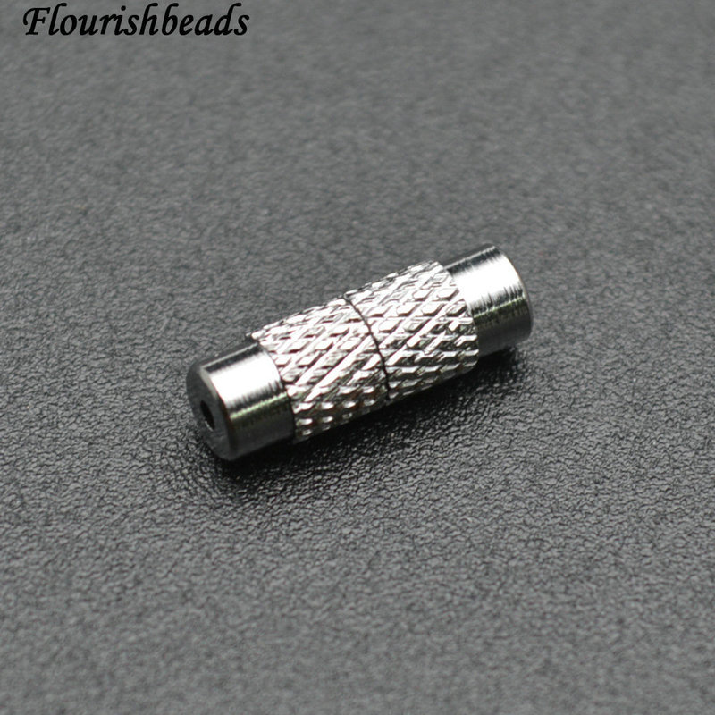 Two Parts Screw Connecter Snake Skin Silver Plating Copper Clasp