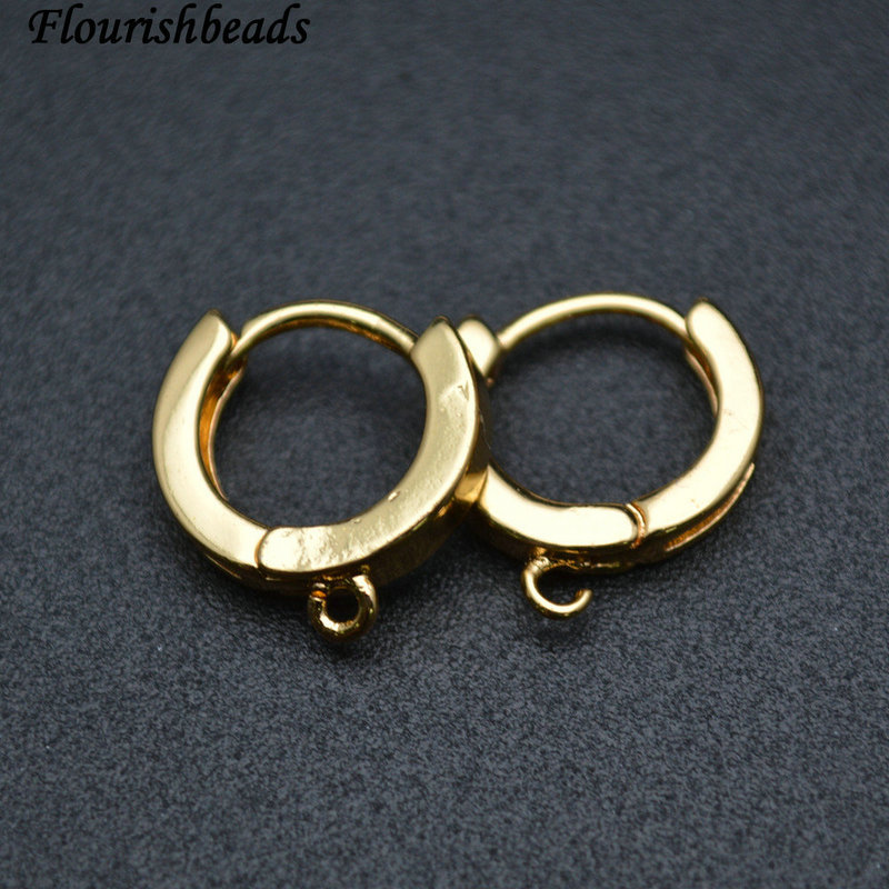 Anti-fade Gold Rhodium Electroplating Copper Circle Earing Hooks