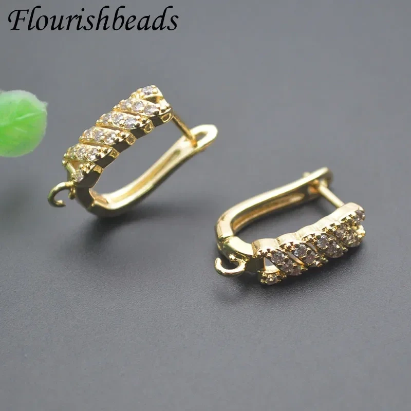 Copper Gold Plated Anti Fading Earring Hooks Ear Wire for Women Handmade DIY Decorative Dangle Earrings Jewelry Making 30pcs