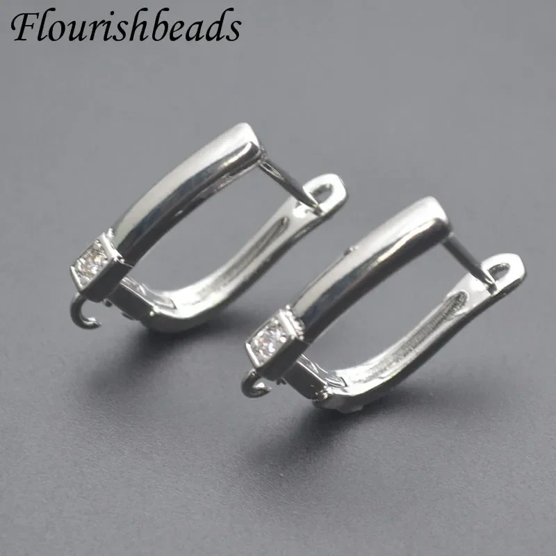 Nickel Free Real Gold Plated 18k Earring Hooks Earwire Women DIY Earrings Jewelry Making Accessories 30pcs/lot