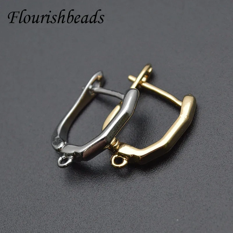 Nickle Free Anti-rust Gold Rhodium Color Plain Metal Earring Hooks for Jewelry Making Supplier 30pcs/lot