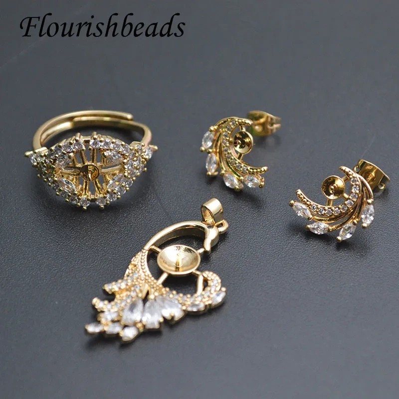 Jewelry Findings Women Jewelry Handcrafted Accessories Nickel Free Earring Hooks Rings Pendnat Fit Half Hole Beads Making