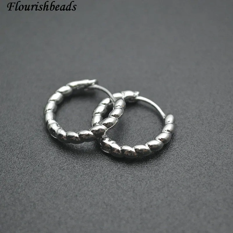 Fashion Punk Gold Silver Color Bamboo Hoop Earrings Small Round Circle Earring for Women Geometric Hip Hop Party Jewelry