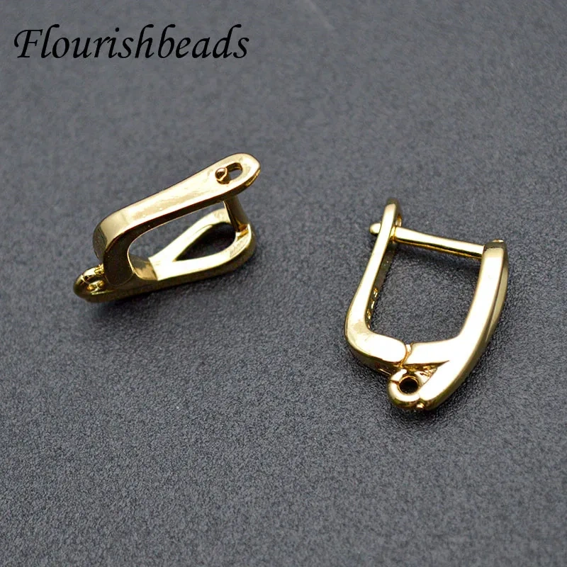 Nickle Free Hollow Out Gold Rhodium Plating High Quality Brass Earring Hooks for Jewelry Making Supplier 30pcs Per Lot