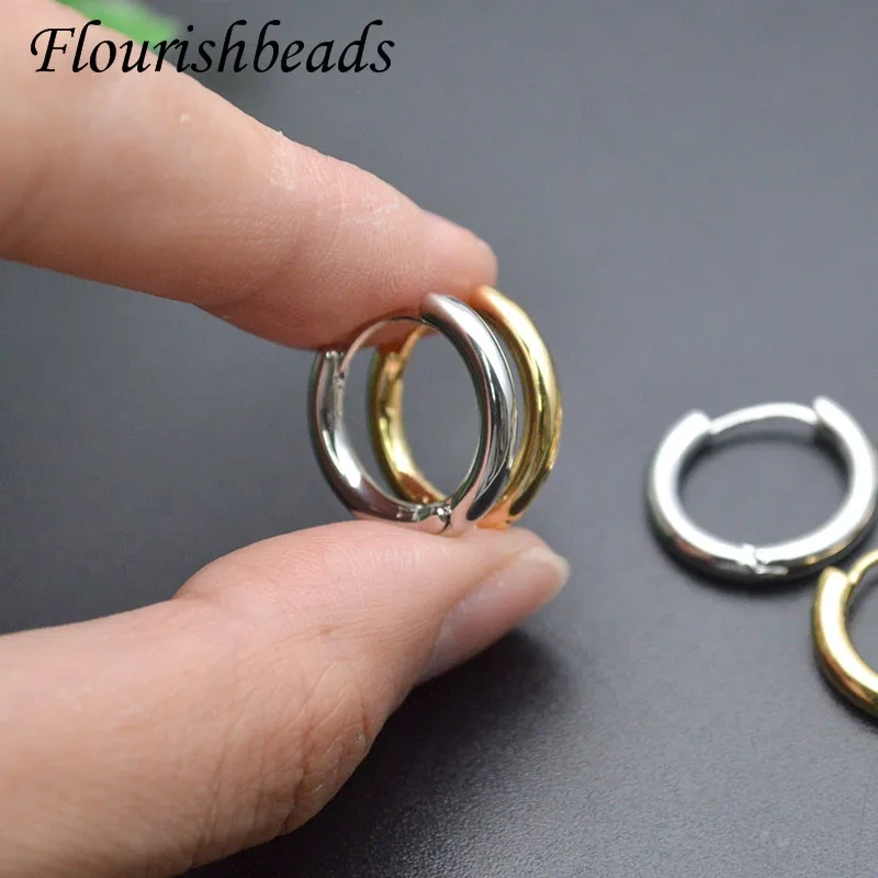 16mm/20mm Quality Nickel Free Gold Color Plain Metal Brass Round Earring Hooks DIY Jewelry Findings 30pcs/lot