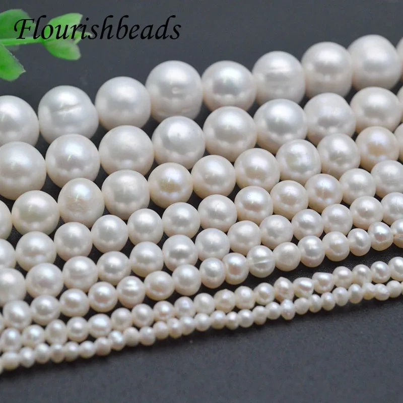 Wholesale 2.5-11mm Natural Freshwater Pearl  Round Loose Beads for Jewelry Making DIY Necklace Bracelet 2 Strands/lot