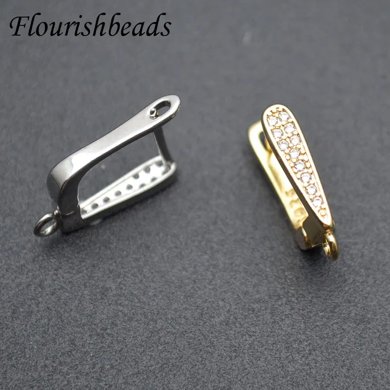 30pcs/lot Women Fashion Handmade Earrings Accessories Gold Plated Earring Hooks Clasp For DIY Jewelry Making Supplies