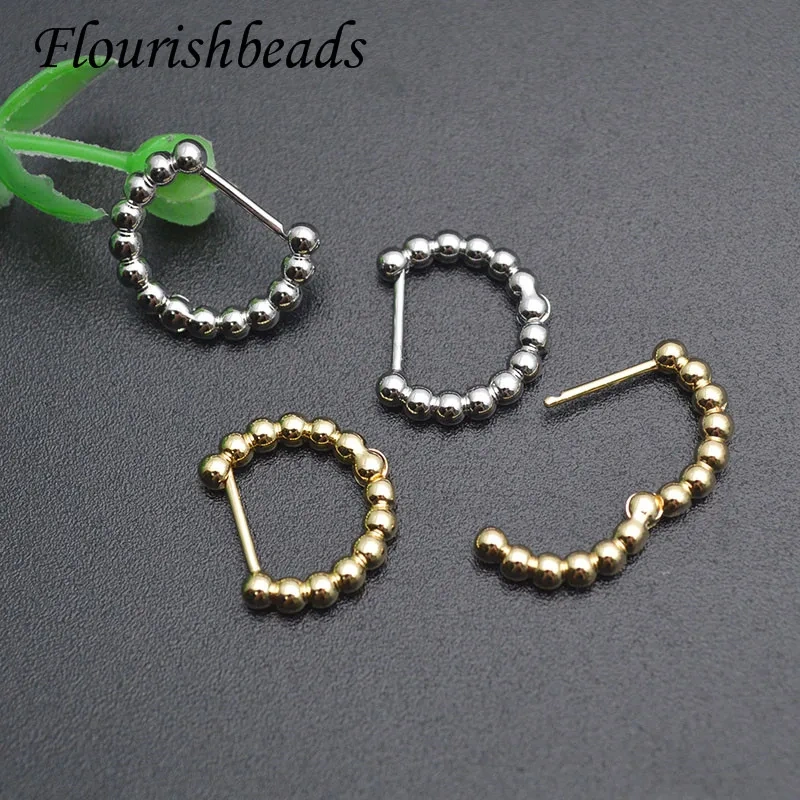 Gold Plated Nickel Free Hoop Earrings Circle Ear Rings Accessories for Women Girl  Simple Jewelry Party Gift 30pcs/lot