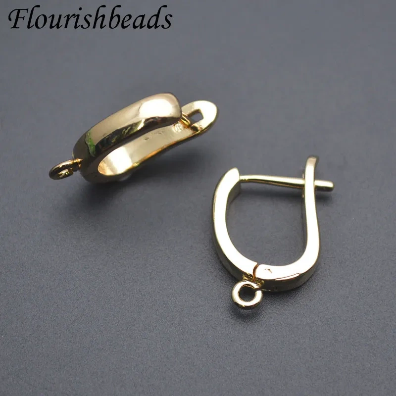 Jewelry Findings Metal Copper Gold Silver Color Earrings Hooks Clasp Settings for DIY Fashion Earrings 30pcs/lot