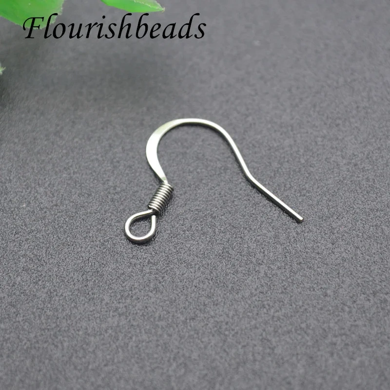 Wholesale Price 500pcs/lot 20mm Stainless Steel Anti Fading Earring Hooks French Ear Wire with Coil for Jewelry Making