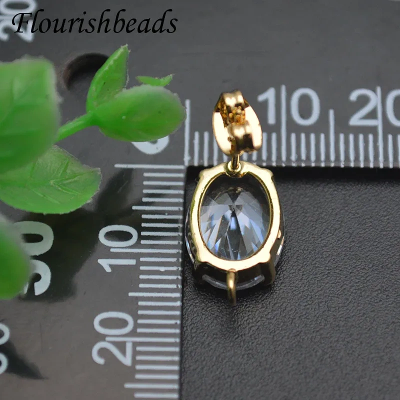 30pcs/lot High Quality Faceted Cubic Zirconia Crystal  Earring Stud for Women Party Wedding Earrings Gift Fashion Jewelry