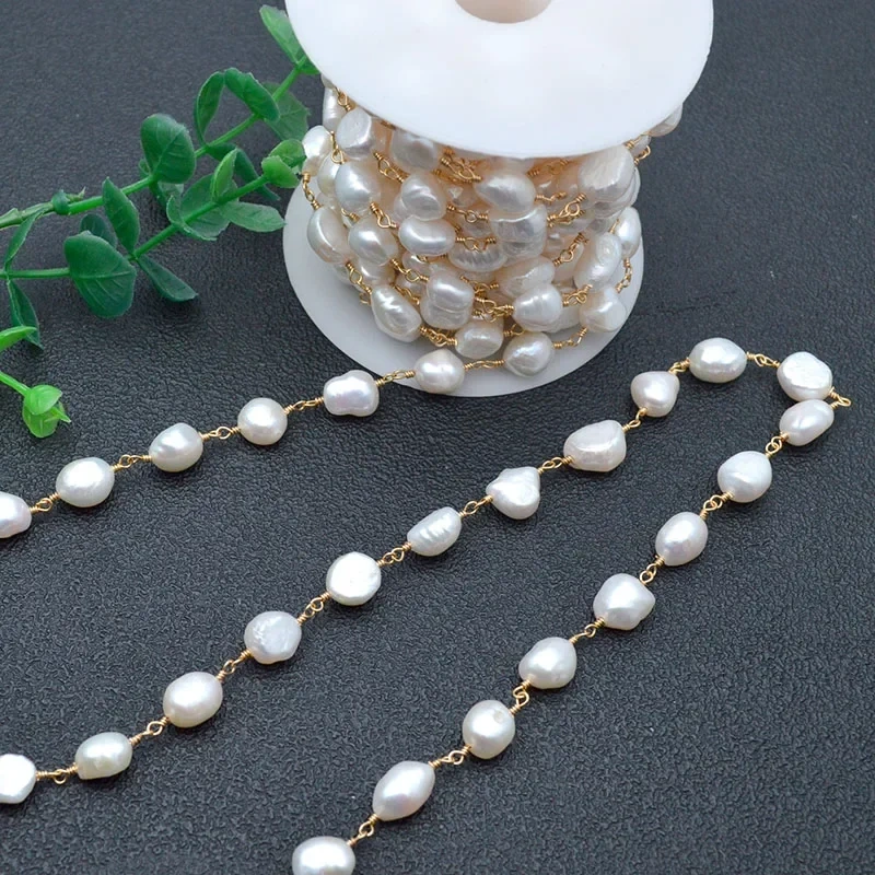 5 Meters/lot High Quality Irregular Pearl Chains Beads for DIY Eyeglasses Chain Necklace Supplies Jewelry Making Wholesale