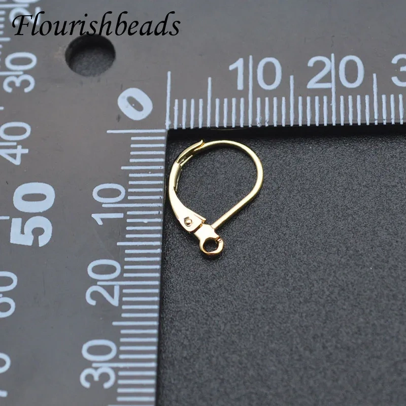 Wholesale 100pcs/lot Metal Brass Gold Plated  Earwire French Lever Earring Hooks Clasp for Women  DIY Jewelry Making Supplier