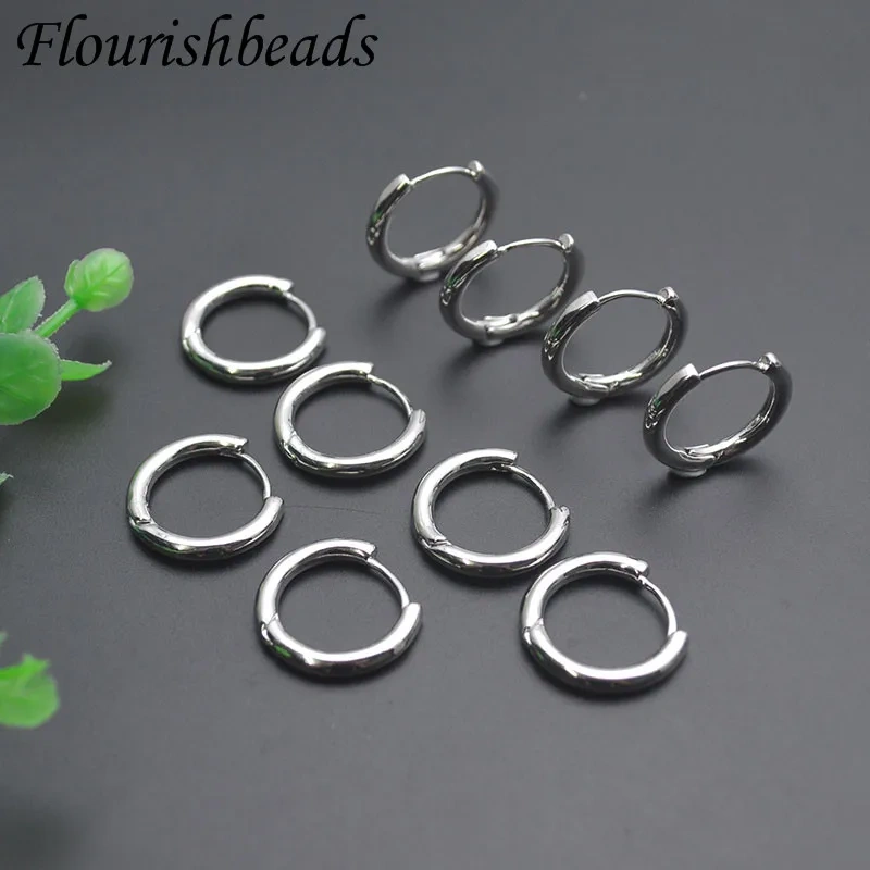 30pcs/lot 18k Gold Plated Nickel Free Round Smooth Earrings Hoops Circle for Women Men Party Jrwelry