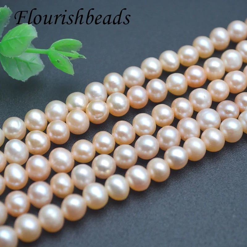 6-6.5mm Natural Freshwater Pearl Beads Potato Shaped Loose Beads for DIY Necklace Jewelry Making Accessories
