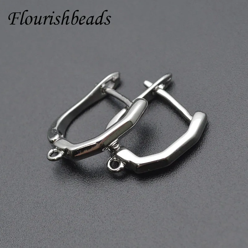 Nickle Free Anti-rust Gold Rhodium Color Plain Metal Earring Hooks for Jewelry Making Supplier 30pcs/lot