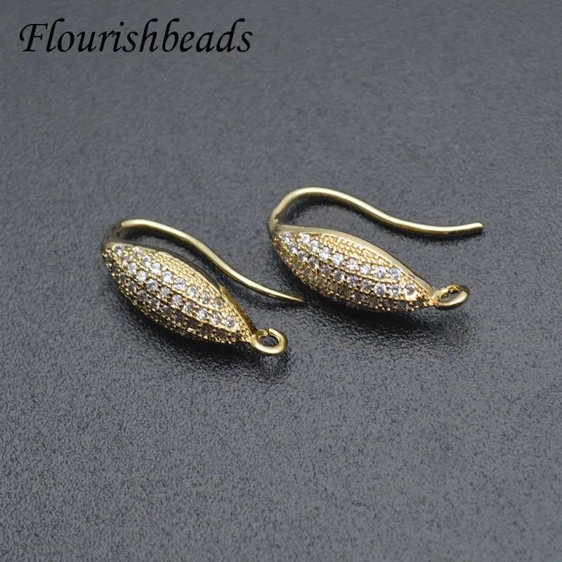 30pcs High Quality Anti Fading Gold Color Ear Wire Earring Hooks Clasp Jewelry Findings DIY Ear Accessories Supplier