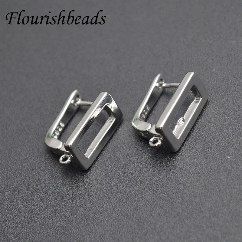30pcs Nickle Free High Quality Metal Copper Square Shape Dangle Earring Hooks DIY for Jewelry Making Supplier