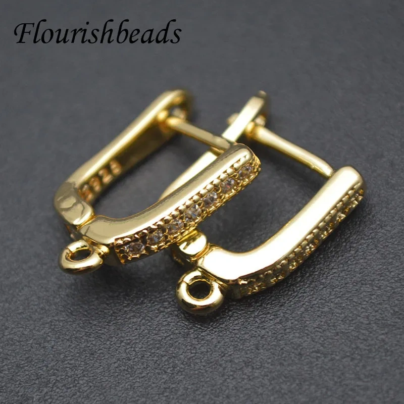 30pcs/lot Fashion Jewelry Material Supplies DIY Handmade Earwire Gold Color Earring Hooks Accessories for Earrings Making