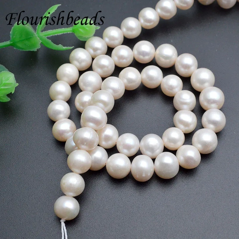 High Quality Natural Pearl 8~9mm Round Pearl Loose Beads for Handmade Necklace Jewelry Making Accessories 5strands/lot