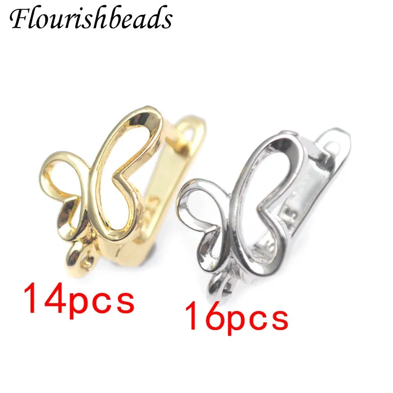 Elegant Nickel Free Gold Silver Color Butterfly Shape Earring Hooks DIY Dangle Fashion Earring Jewelry Making 30pcs/lot