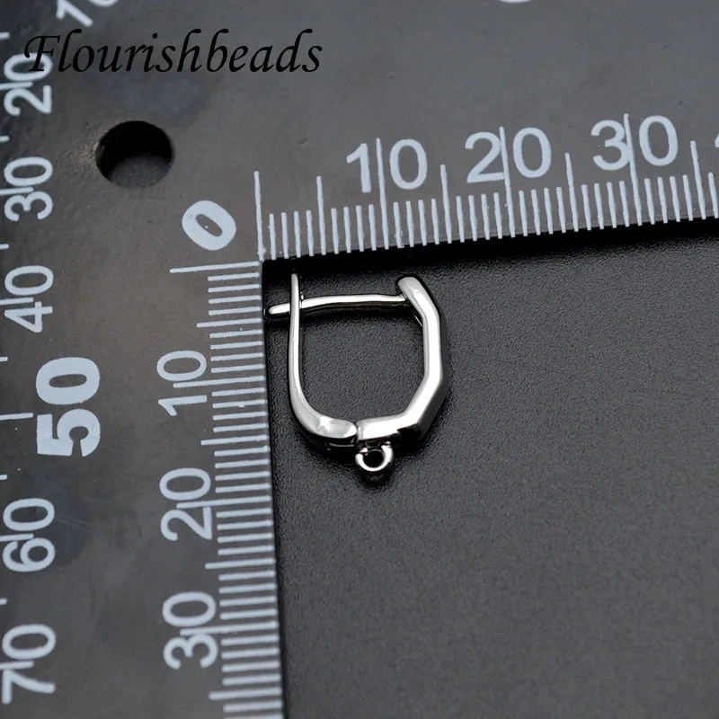 Nickle Free Anti-rust Gold Rhodium Color Plain Metal Earring Hooks for Jewelry Making Supplier 30pcs/lot