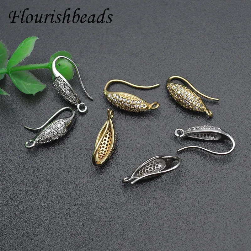 30pcs High Quality Anti Fading Gold Color Ear Wire Earring Hooks Clasp Jewelry Findings DIY Ear Accessories Supplier